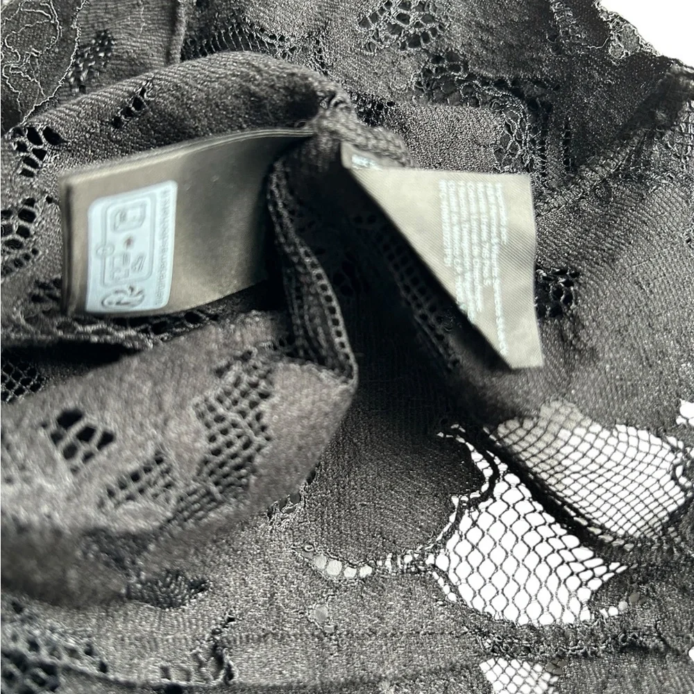 Zara Elegant Black Lace Top NWT - Picture 3 of 7